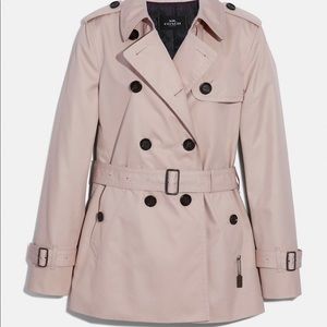 Coach Short Trench Coat in Blush